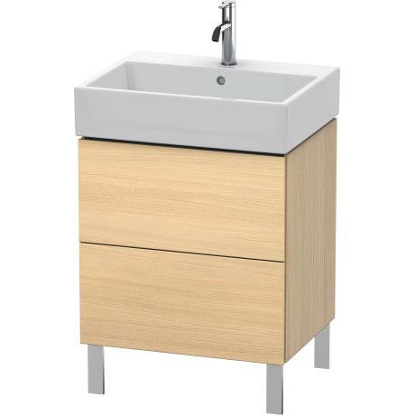 Duravit L-Cube 23" x 23" x 18" Mediterranean Oak Two Drawer Floorstanding Vanity Unit (LC677507171)