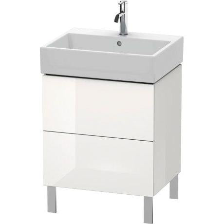 Duravit L-Cube 23" x 23" x 18" White Two Drawer Floorstanding Vanity Unit (LC677508585)