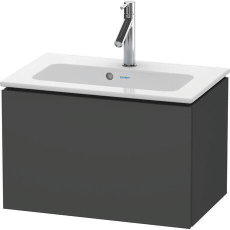 Duravit L-Cube 24" x 16" x 15" Graphite One Drawer Wall-Mount Vanity Unit (LC615604949)