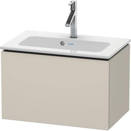 Duravit L-Cube 24" x 16" x 15" Taupe One Drawer Wall-Mount Vanity Unit (LC615609191)