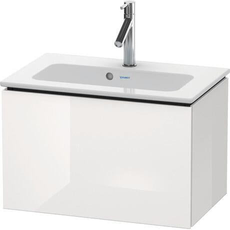 Duravit L-Cube 24" x 16" x 15" White One Drawer Wall-Mount Vanity Unit (LC615608585)