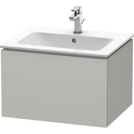 Duravit L-Cube 24" x 16" x 19" Concrete Gray One Drawer Wall-Mount Vanity Unit (LC614000707)