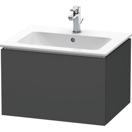 Duravit L-Cube 24" x 16" x 19" Graphite One Drawer Wall-Mount Vanity Unit (LC614004949)