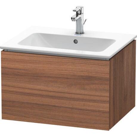 Duravit L-Cube 24" x 16" x 19" Walnut One Drawer Wall-Mount Vanity Unit (LC614007979)