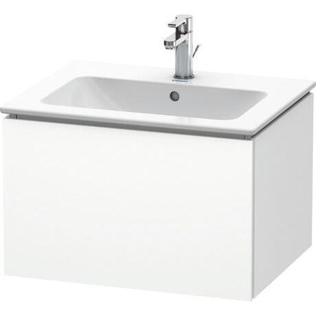 Duravit L-Cube 24" x 16" x 19" White One Drawer Wall-Mount Vanity Unit (LC614001818)