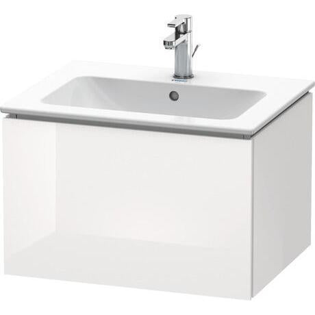Duravit L-Cube 24" x 16" x 19" White One Drawer Wall-Mount Vanity Unit (LC614002222)