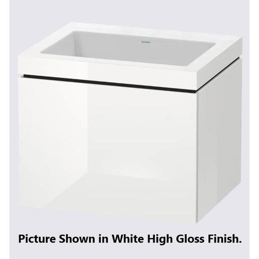 Duravit L-Cube 24" x 20" x 19" Chestnut Dark One Drawer C-Bonded Wall-Mount Vanity Kit (LC6916N5353)