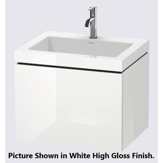 Duravit L-Cube 24" x 20" x 19" Cashmere Oak One Drawer C-Bonded Wall-Mount Vanity Kit (LC6916O1111)