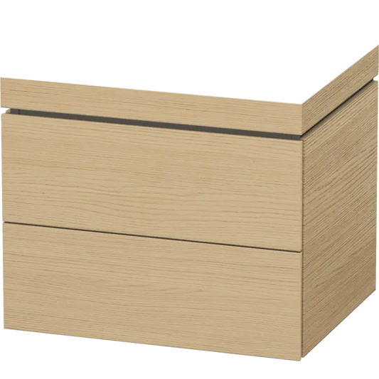 Duravit L-Cube 24" x 20" x 19" Natural Oak Two Drawer C-Bonded Wall-Mount Vanity Kit (LC6926N3030)
