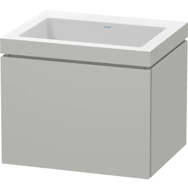Duravit L-Cube 24" x 20" x 19" White One Drawer C-Bonded Wall-Mount Vanity Kit (LC6916N0707)