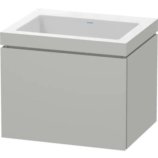 Duravit L-Cube 24" x 20" x 19" White One Drawer C-Bonded Wall-Mount Vanity Kit (LC6916N0707)