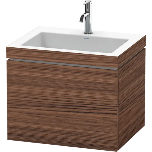 Duravit L-Cube 24" x 20" x 19" White One Drawer C-Bonded Wall-Mount Vanity Kit (LC6916O2121)