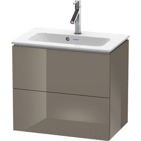 Duravit L-Cube 24" x 22" x 15" Flannel Gray Two Drawer Wall-Mount Vanity Unit (LC625608989)