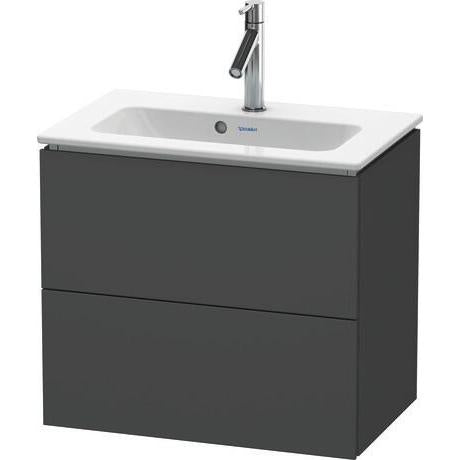 Duravit L-Cube 24" x 22" x 15" Graphite Two Drawer Wall-Mount Vanity Unit (LC625604949)