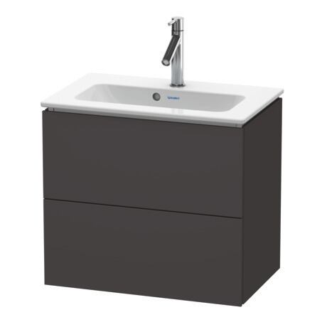 Duravit L-Cube 24" x 22" x 15" Graphite Two Drawer Wall-Mount Vanity Unit (LC625608080)