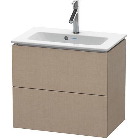 Duravit L-Cube 24" x 22" x 15" Linen Two Drawer Wall-Mount Vanity Unit (LC625607575)