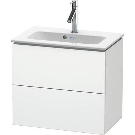 Duravit L-Cube 24" x 22" x 15" White Two Drawer Wall-Mount Vanity Unit (LC625601818)