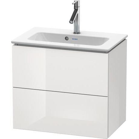Duravit L-Cube 24" x 22" x 15" White Two Drawer Wall-Mount Vanity Unit (LC625608585)