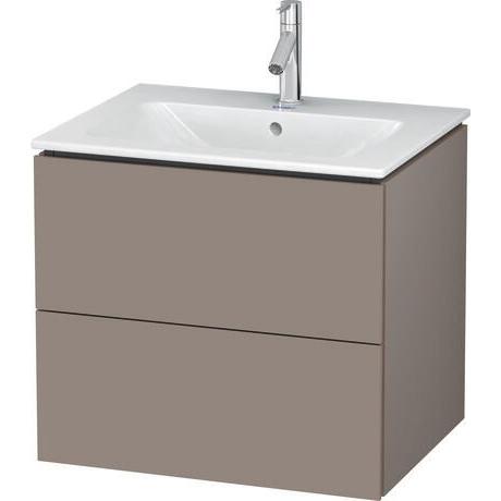 Duravit L-Cube 24" x 22" x 19" Basalt Two Drawer Wall-Mount Vanity Unit (LC624004343)