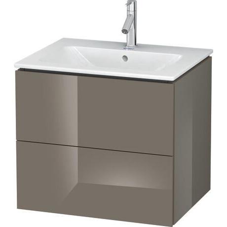 Duravit L-Cube 24" x 22" x 19" Flannel Gray Two Drawer Wall-Mount Vanity Unit (LC624008989)