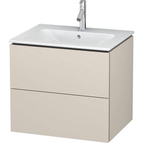 Duravit L-Cube 24" x 22" x 19" Taupe Two Drawer Wall-Mount Vanity Unit (LC624009191)