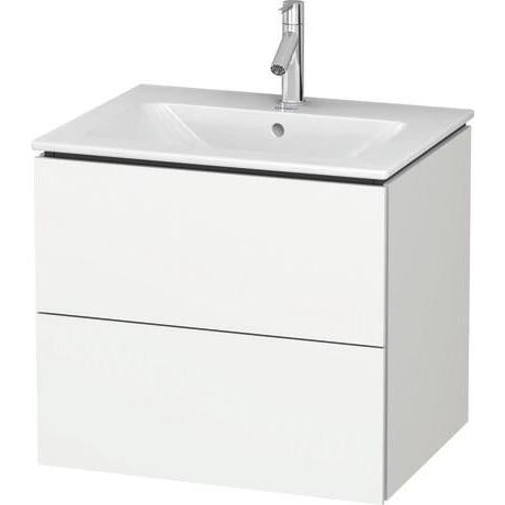 Duravit L-Cube 24" x 22" x 19" White Two Drawer Wall-Mount Vanity Unit (LC624001818)