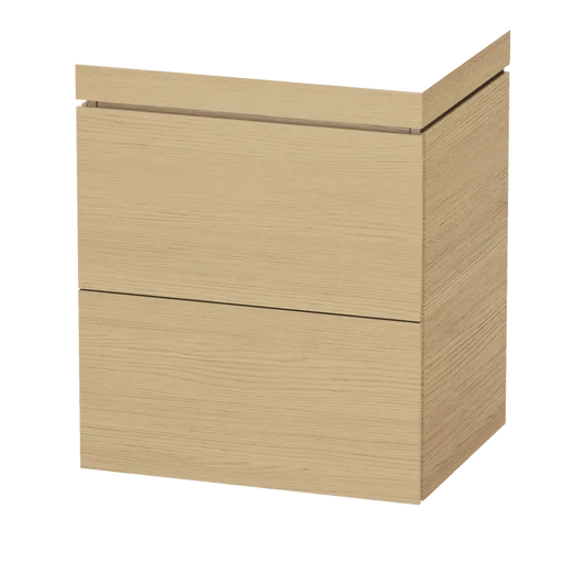 Duravit L-Cube 24" x 27" x 19" Natural Oak Two Drawer C-Bonded Floorstanding Vanity Kit (LC6936N3030)