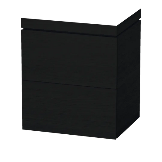 Duravit L-Cube 24" x 27" x 19" Oak Black Two Drawer C-Bonded Floorstanding Vanity Kit (LC6936N1616)