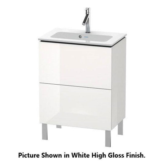 Duravit L-Cube 24" x 28" x 15" Chestnut Dark Two Drawer Floorstanding Vanity Unit (LC667305353)