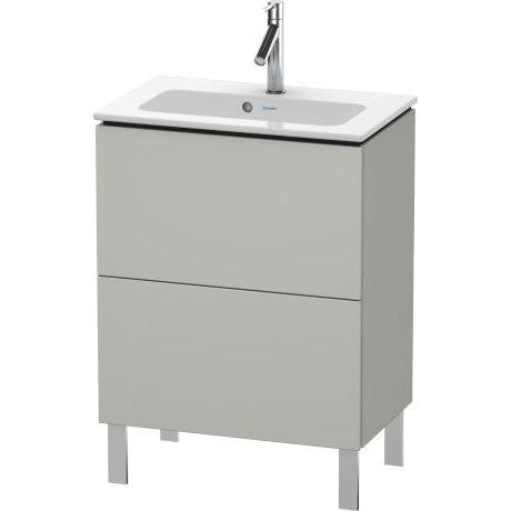 Duravit L-Cube 24" x 28" x 15" Concrete Gray Two Drawer Floorstanding Vanity Unit (LC667300707)