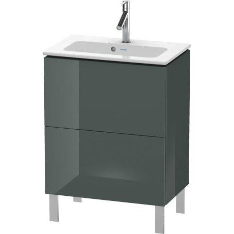 Duravit L-Cube 24" x 28" x 15" Dolomite Gray Two Drawer Floorstanding Vanity Unit (LC667303838)