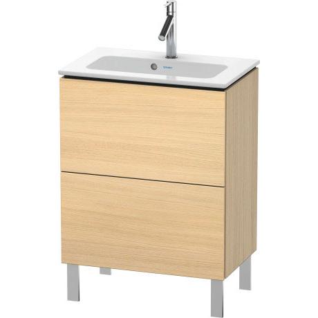 Duravit L-Cube 24" x 28" x 15" Mediterranean Oak Two Drawer Floorstanding Vanity Unit (LC667307171)