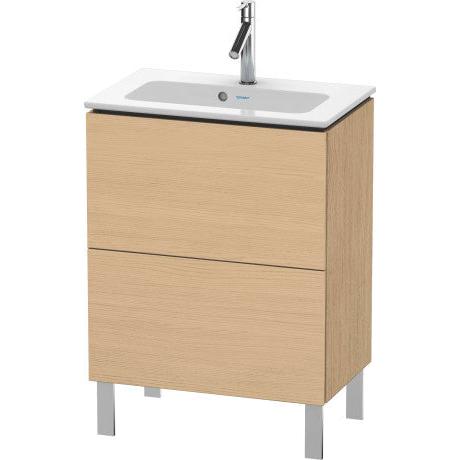 Duravit L-Cube 24" x 28" x 15" Natural Oak Two Drawer Floorstanding Vanity Unit (LC667303030)