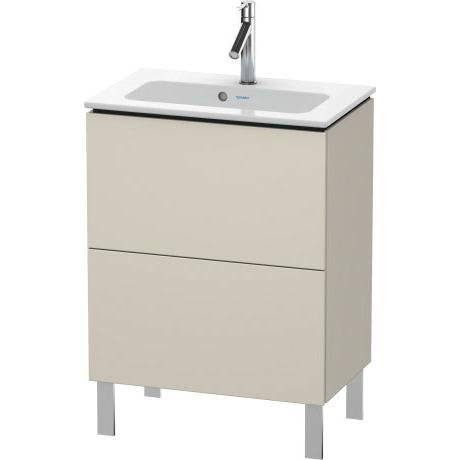 Duravit L-Cube 24" x 28" x 15" Taupe Two Drawer Floorstanding Vanity Unit (LC667309191)