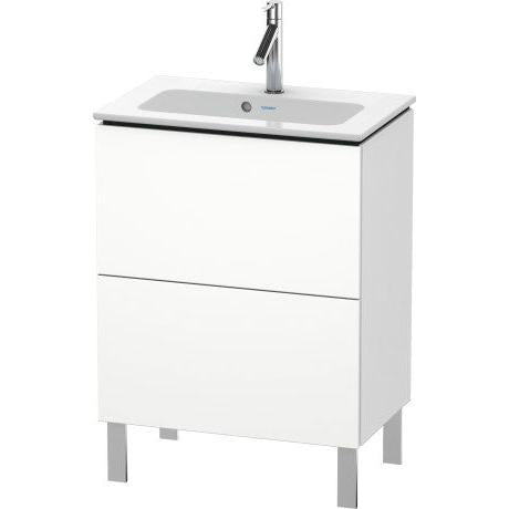 Duravit L-Cube 24" x 28" x 15" White Two Drawer Floorstanding Vanity Unit (LC667301818)
