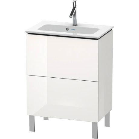Duravit L-Cube 24" x 28" x 15" White Two Drawer Floorstanding Vanity Unit (LC667302222)