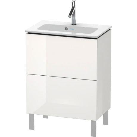 Duravit L-Cube 24" x 28" x 15" White Two Drawer Floorstanding Vanity Unit (LC667308585)