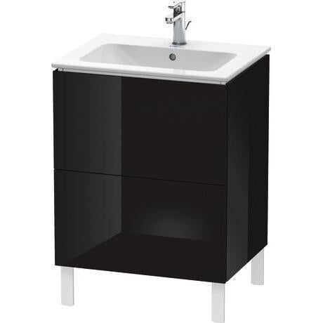 Duravit L-Cube 24" x 28" x 19" Black Two Drawer Floorstanding Vanity Unit (LC662504040)
