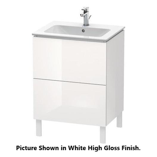 Duravit L-Cube 24" x 28" x 19" Dolomite Gray Two Drawer Floorstanding Vanity Unit (LC662503838)