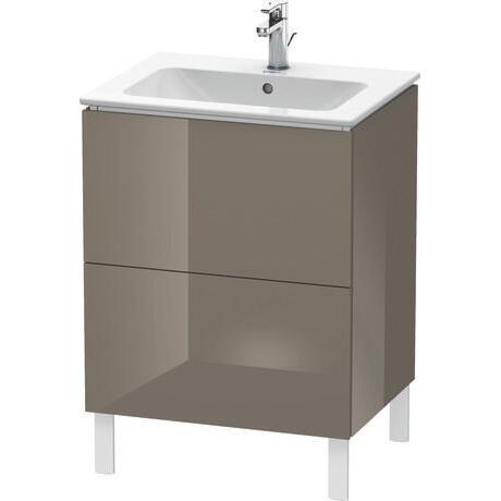 Duravit L-Cube 24" x 28" x 19" Flannel Gray Two Drawer Floorstanding Vanity Unit (LC662508989)
