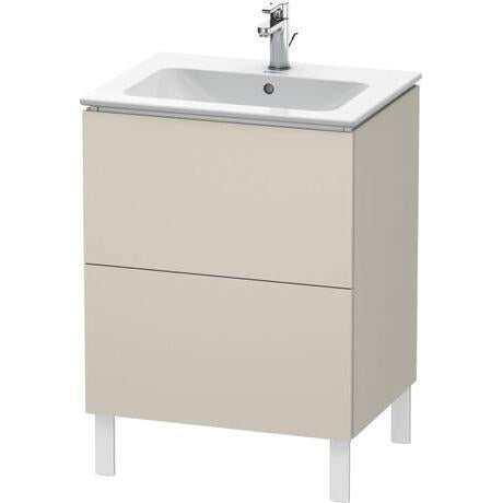 Duravit L-Cube 24" x 28" x 19" Taupe Two Drawer Floorstanding Vanity Unit (LC662509191)