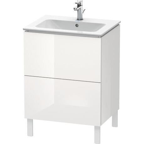 Duravit L-Cube 24" x 28" x 19" White Two Drawer Floorstanding Vanity Unit (LC662508585)