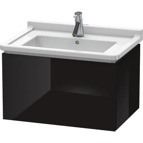 Duravit L-Cube 26" x 16" x 18" Black Wall-Mount Vanity Unit (LC616404040)
