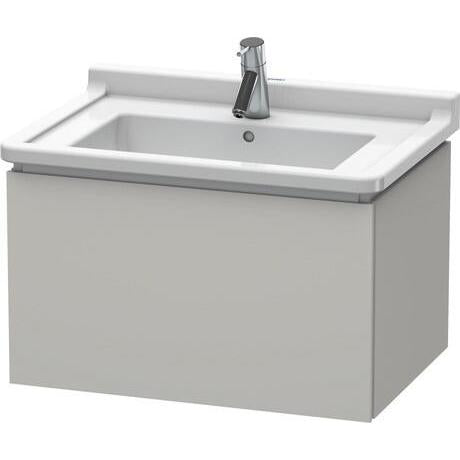 Duravit L-Cube 26" x 16" x 18" Concrete Gray Wall-Mount Vanity Unit (LC616400707)
