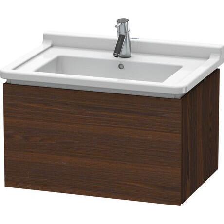 Duravit L-Cube 26" x 16" x 18" Walnut Brushed Wall-Mount Vanity Unit (LC616406969)