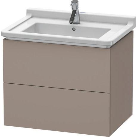 Duravit L-Cube 26" x 22" x 18" Basalt Two Drawer Wall-Mount Vanity Unit (LC626404343)