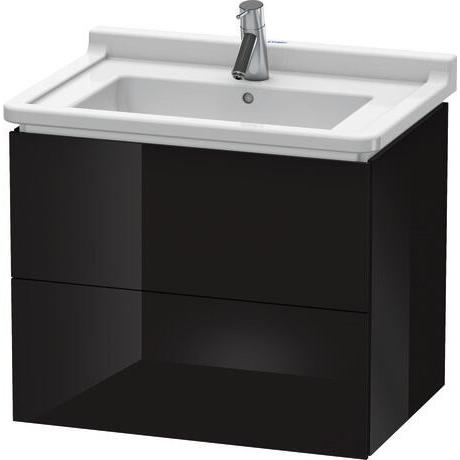 Duravit L-Cube 26" x 22" x 18" Black Two Drawer Wall-Mount Vanity Unit (LC626404040)