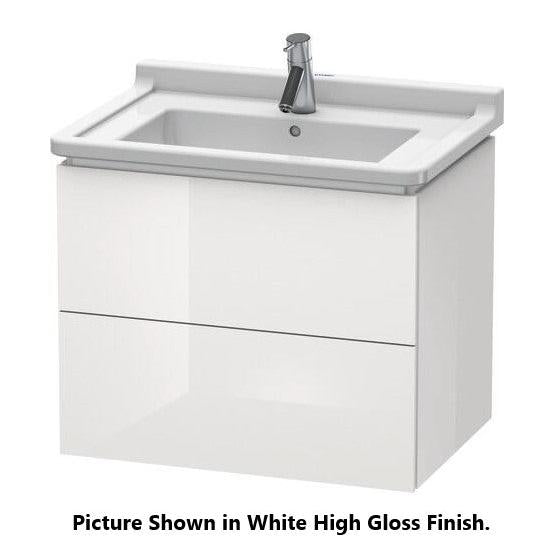 Duravit L-Cube 26" x 22" x 18" Dolomite Gray Two Drawer Wall-Mount Vanity Unit (LC626403838)