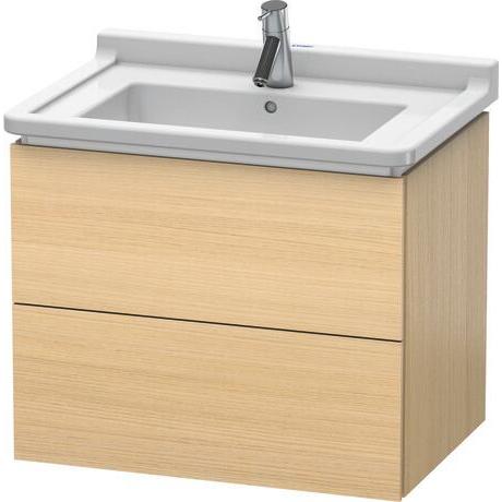 Duravit L-Cube 26" x 22" x 18" Mediterranean Oak Two Drawer Wall-Mount Vanity Unit (LC626407171)