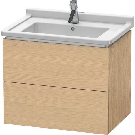 Duravit L-Cube 26" x 22" x 18" Natural Oak Two Drawer Wall-Mount Vanity Unit (LC626403030)